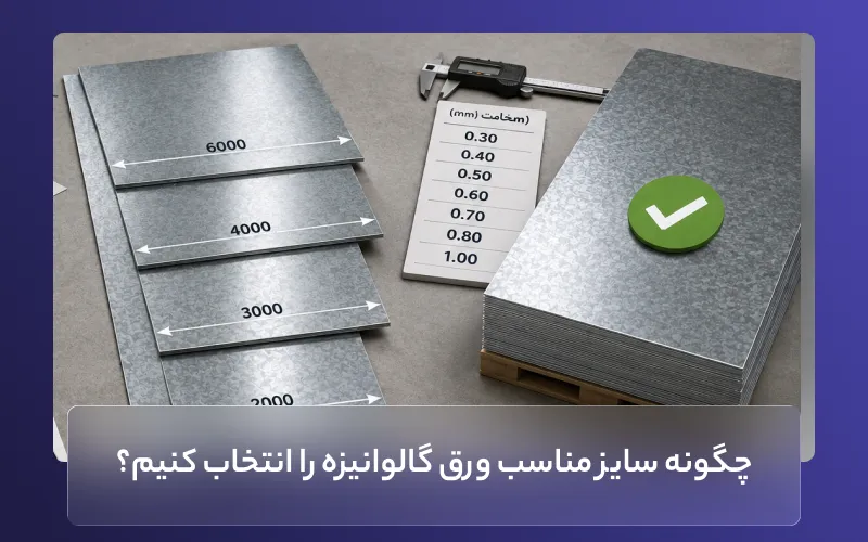 چگونه سایز مناسب ورق گالوانیزه را انتخاب کنیم؟