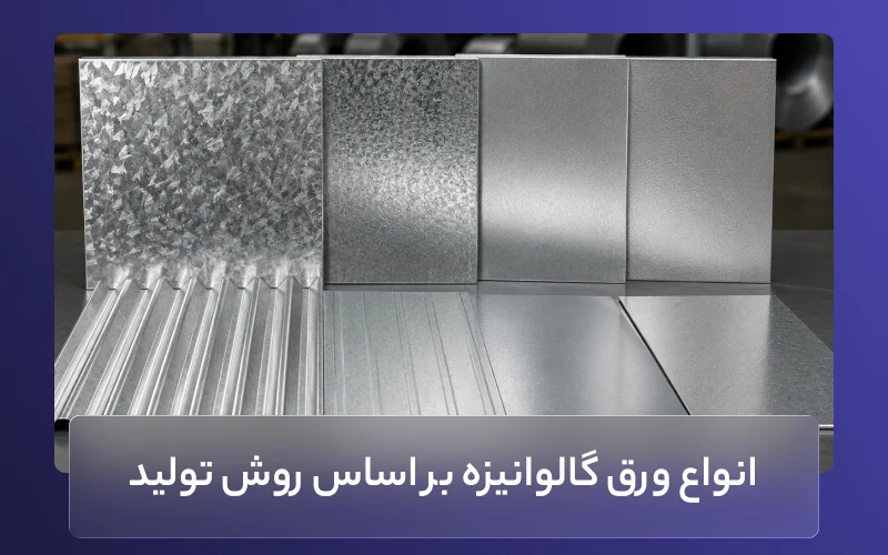 انواع ورق گالوانیزه بر اساس روش تولید
