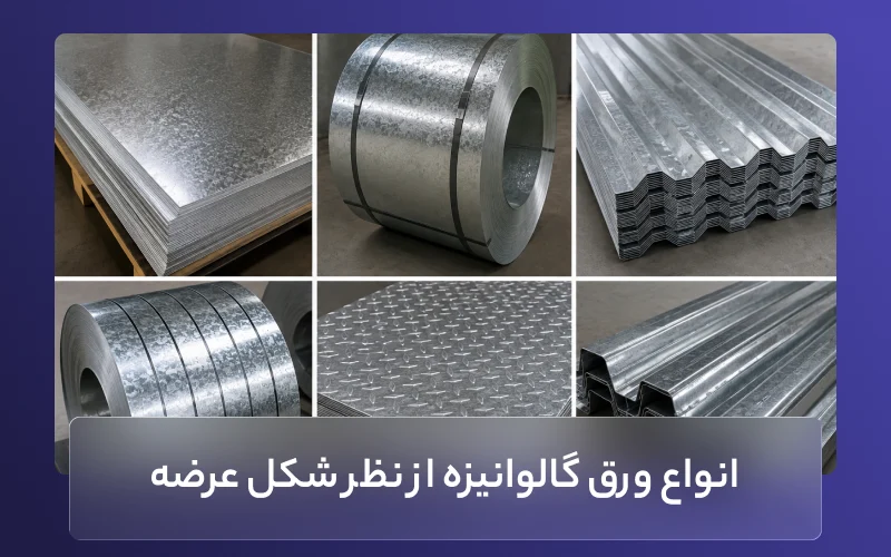 انواع ورق گالوانیزه از نظر شکل عرضه